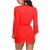 Babydoll Red Self Design Exotic Naughty Night Dress for Women (Trendy Front Open Robe)