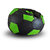 Style Homez Premium Leatherette Football Bean Bag XXL Size Black-Green Color, Cover Only