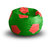 Style Homez Premium Leatherette Football Bean Bag XXL Size Green-Red Color, Cover Only