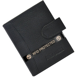 DUO DUFFEL RFID Protected Genuine Leather 20 Slot Credit Card Holder