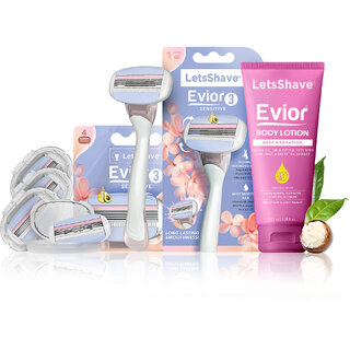 LetsShave Evior 3 Sensitive Value Kit