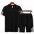 Ruggstar Dry-fit Black ,Grey Lycra Unisex Casual T-shirt With Short Pant Combo (Combo Gray+Combo Black-M)