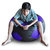Style Homez Premium Leatherette Football Bean Bag XXL Size Black-Blue Color Filled with Beans Fillers