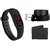 Exclusive Mens Silicone Led Watch With Black Belt And Black Wallet Free Siz