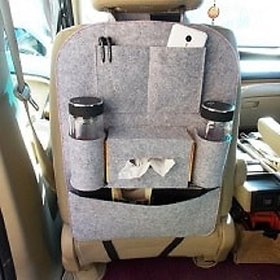 Shopper52 Insulation Work Style Auto Car Back Seat 6 Pocket Organizer Holder Multi Pocket Travel Storage Bag Hanger
