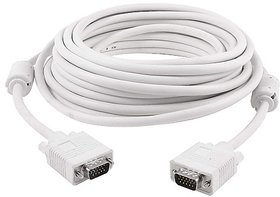 JAMUS 15 Pin 5 MTR Male to Male VGA Cable (White)