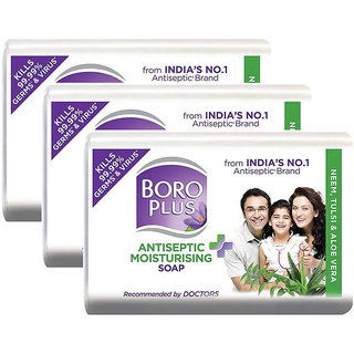                       Boro Plus Moisturising Soap 125gm Pack Of 3                                              