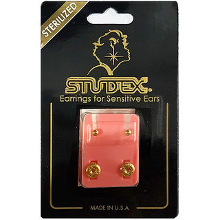                       Studex Select Card 2MM Mini Gold Plated Traditional Ball Ear Studs                                              