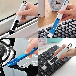                       H'ENT Cleaning Brush for Window Frame, Keyboard with Mini Dustpan set-4                                              