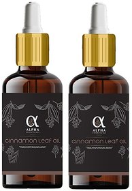 Alpha Essenticals Cinnamon Leaf Essential Oil, Therapeutic Grade,  Pack of 2, 15ml Each