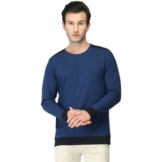                       Round Blue & Black Full Sleeve T-Shirt                                              
