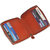 Hide & Sleek Genuine Brown Leather Card Holder Zipper Clouser