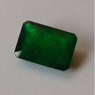                       Natural Emerald Panna 2.05 Carat 2.25 Ratti Cut Faceted Octagon Shape Zambian Loose Gemstone for Men and Women                                              