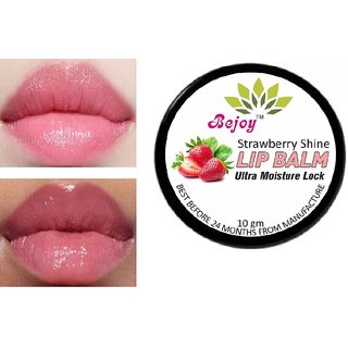 Bejoy 100 Natural Pink lip balm moisturised lip balm -10ml pack of 1 Strawberry