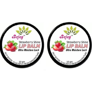                       Bejoy 100 Natural Pink lip balm moisturised lip balm -20ml pack of 2 Strawberry                                              
