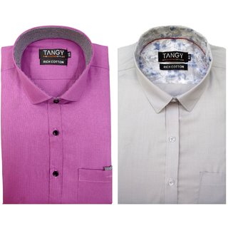 TANGY Pack of 2 Full Sleeves Mens Shirt