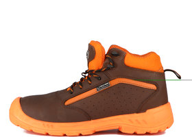 Blackburn Orange Lace-up Leather Safety Shoes