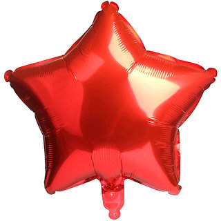                      Hippity Hop Red (18 Inch) Star Foil Balloons for Red Party Decorations ( Colour Red)                                              