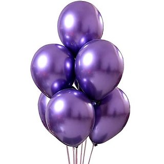                       Hippity Hop Purple ( 12' Inch ) Colour Chrome Metallic Balloons  (Pack of 10 )                                              