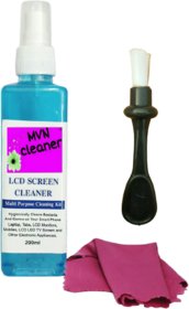 MVN CLEANER LCD Screen Cleaner 3 in 1 Spray Liquid 200 ML Clean Flat/Normal Screen LED TV, LCD, Laptop, Mobile, Gaming T
