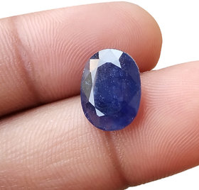 9 Carat Natural Certified blue sapphire neelam Stone by KUNDLI GEMS
