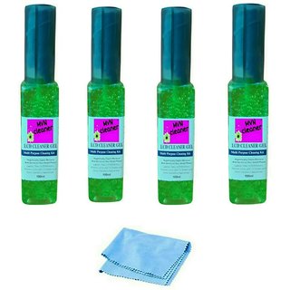                       MVN CLEANER LCD Cleaner Gel 100 ML Green (Pack of 4) Cleaning Spray Clean Flat Normal Screen led TV,LCD,Laptop,Camera,Di                                              