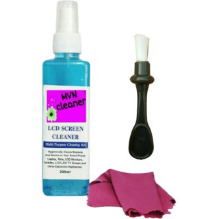                       MVN CLEANER LCD Screen Cleaner 3 in 1 Spray Liquid 200 ML Clean Flat/Normal Screen LED TV, LCD, Laptop, Mobile, Gaming T                                              