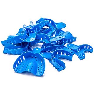 Dental Blue Flexible Impression Trays, Disposable Autoclave For General, 10 Pcs In A Box Dental Blue Flexible Impression Trays, Disposable Autoclave For General, 10 Pcs In A Box