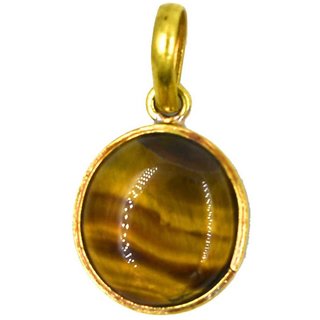 Raviour Lifestyle Tiger eye panchdhatu pendant  for men & women Gold-plated Pendant