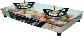 Shree Ganesha 2 Burner Toughened Glass Cooktop with heavy pan support  3 Years Warranty