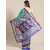 Meia Green And Blue Floral Printed Mysore Silk Saree