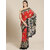 Meia Red And Black Floral Printed Mysore Silk Saree