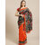 Meia Orange Printed Saree