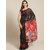 Meia Black and Red Printed Saree