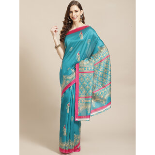                       Meia Rama Animal Print Saree                                              