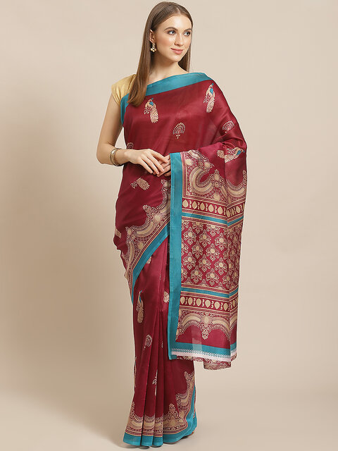 Buy Suta White & Black Printed Saree Without Blouse for Women Online @ Tata  CLiQ