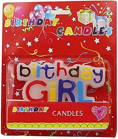 Arham  Birthday Girl Candle - Multicolor Happy Birthday Cake Decoration