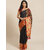 Meia Black And Red Embellished Saree
