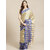 Meia Cream And Blue Embellished Saree