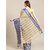 Meia Cream And Blue Embellished Saree