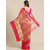 Meia Red And Pink Embellished Saree