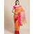 Meia Orange And Red Embellished Saree