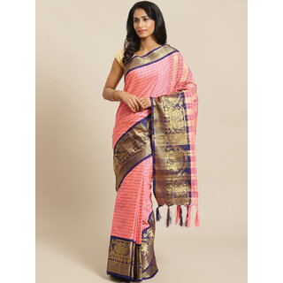                       Meia Baby Pink And Blue Embellished Saree                                              
