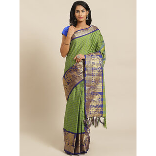 Meia Green And Pink Embellished Saree Meia Green And Pink Embellished Saree