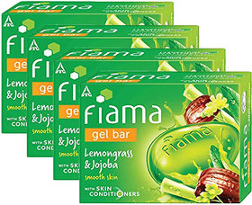 Fiama Gel Bar Lemongrass And Jojoba Smooth Skin 125gm Pack Of 4
