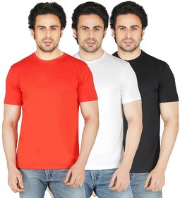 Combo Men Round Neck T-Shirt (Pack of 3)