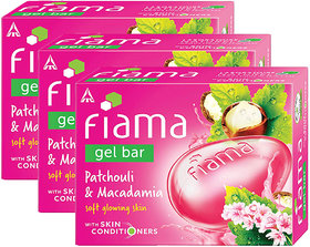 Fiama Gel Bar Patchouli And Macadamia Soft Glowing Skin 125g Pack Of 3