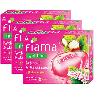                       Fiama Gel Bar Patchouli And Macadamia Soft Glowing Skin 125g Pack Of 3                                              