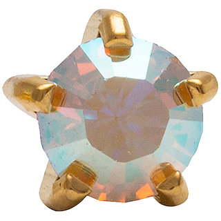                       Studex Universal Regular Gold Plated 3Mm Tiffany Rainbow Crystal Ear Stud (12 Pair)                                              
