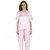 Thrill Pink Satin Night Suit Maternity Dress Half Sleeve For Women Free Size